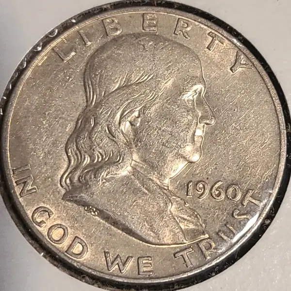 희귀 에러 주화 - 미국 프랭클린 Half Dollar 은화 1960년